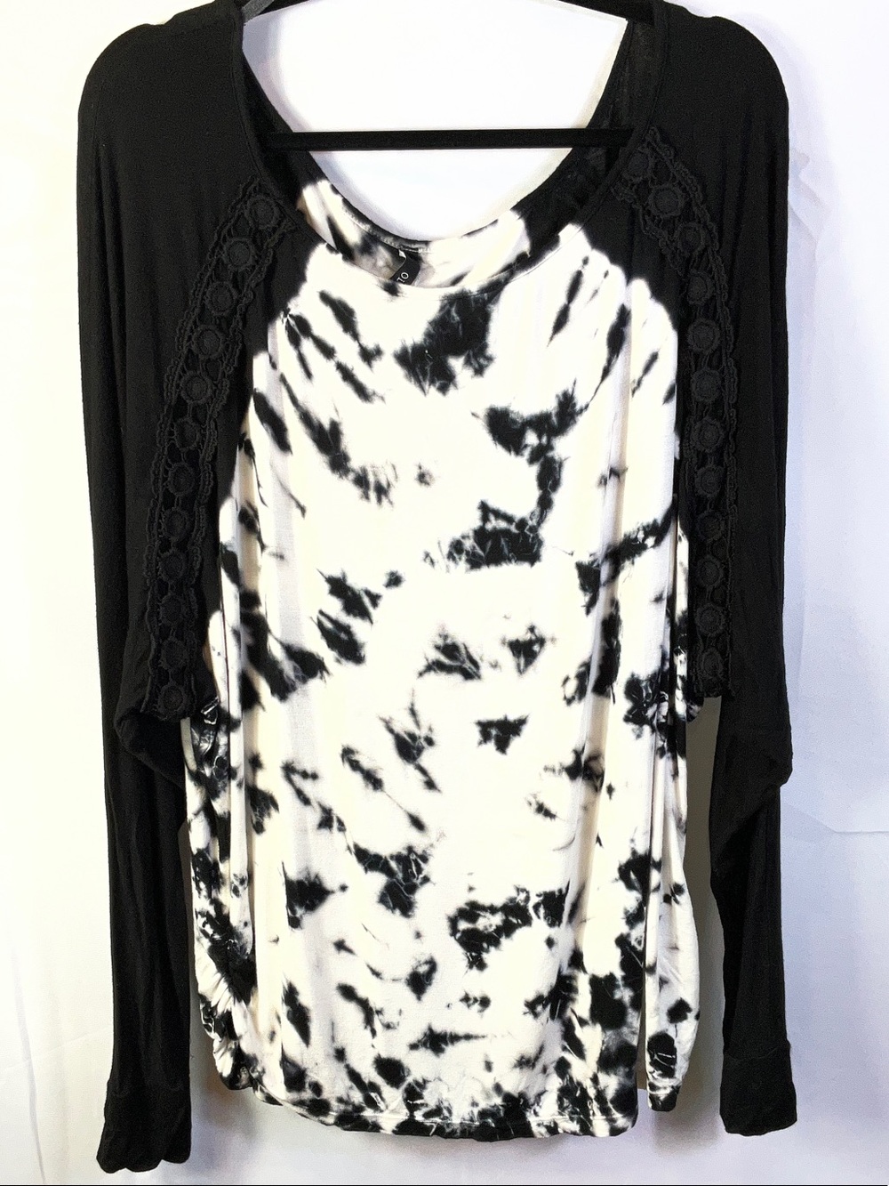 Anthropologie Olivia Floral Embroidered Tie Dye Long Sleeve Tunic Size 3X New